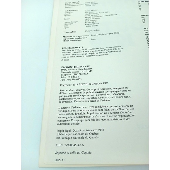 Carnet De Route 1989 Par Daniel Heraud - Guide automobile Brimar - Picture 7 of 7